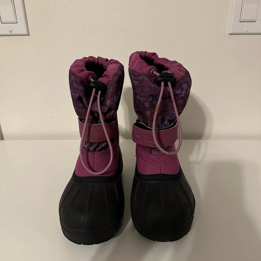 Columbia Girls Purple and Black Snowboots